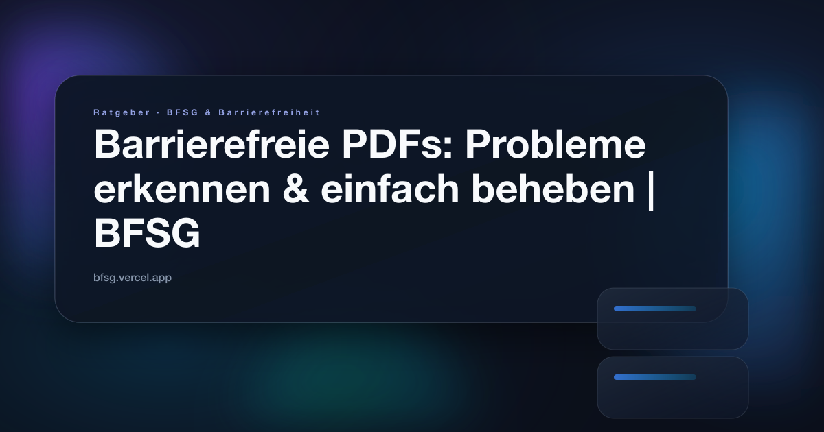 Illustration zum Ratgeber: Barrierefreie PDFs: Probleme erkennen & einfach beheben | BFSG