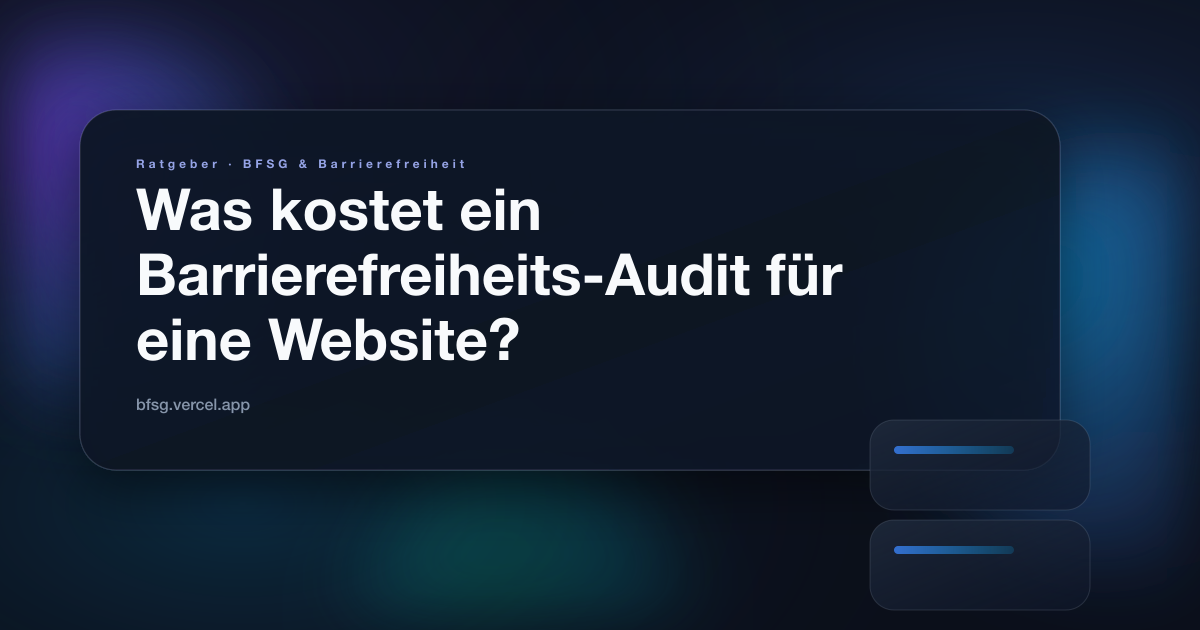 Illustration zum Ratgeber: Was kostet ein Barrierefreiheits-Audit für eine Website?