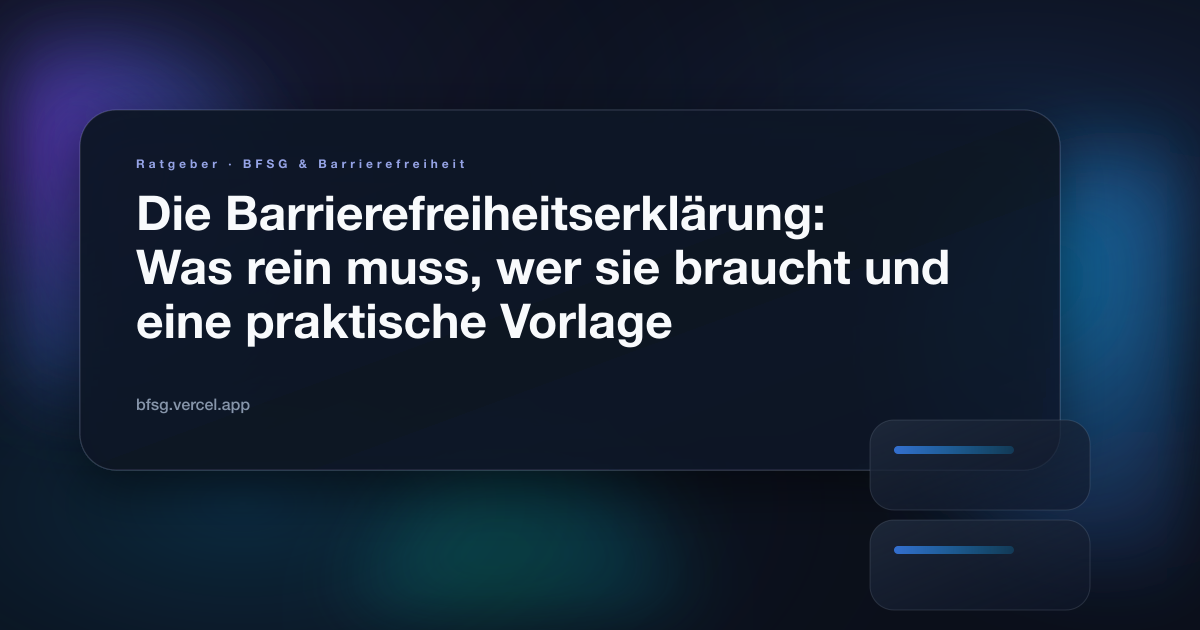 Illustration zum Ratgeber: Die Barrierefreiheitserklärung: Was rein muss, wer sie braucht und eine praktische Vorlage