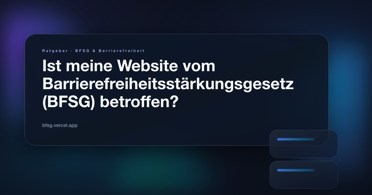 Illustration zum Ratgeber: Ist meine Website vom Barrierefreiheitsstärkungsgesetz (BFSG) betroffen?