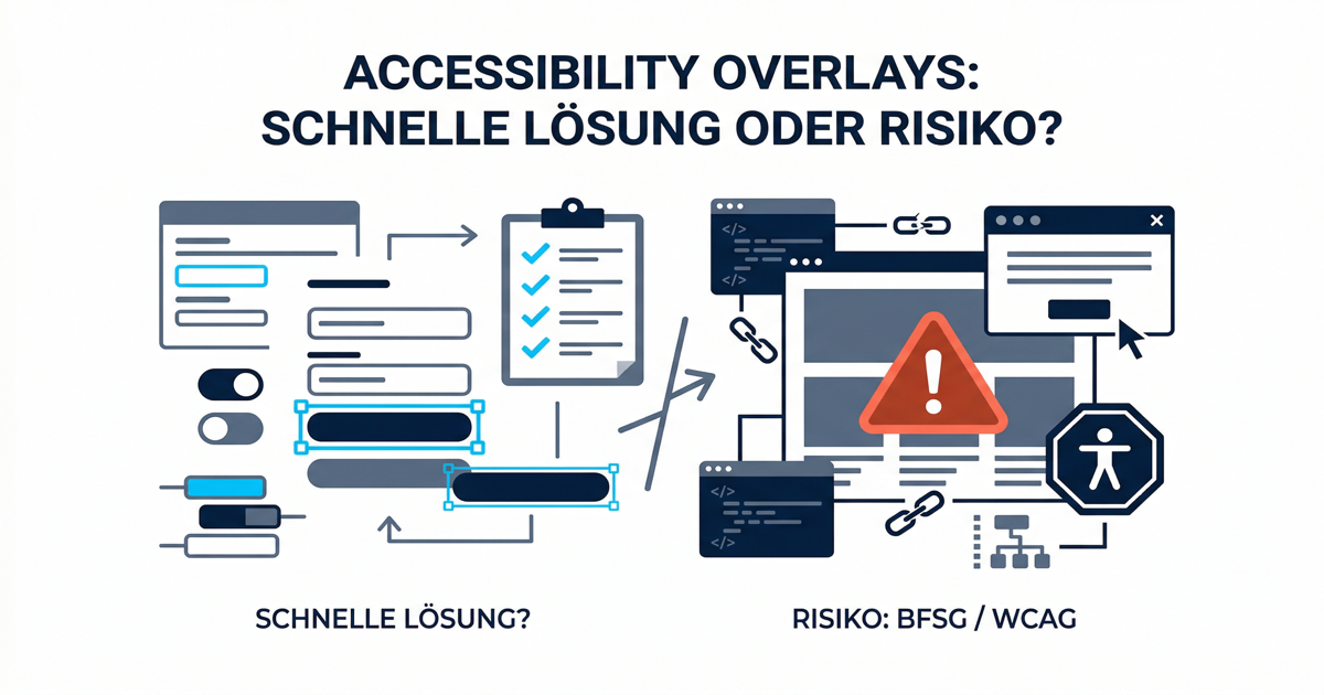 Warnschild vor einem Computerbildschirm mit einem Overlay-Icon