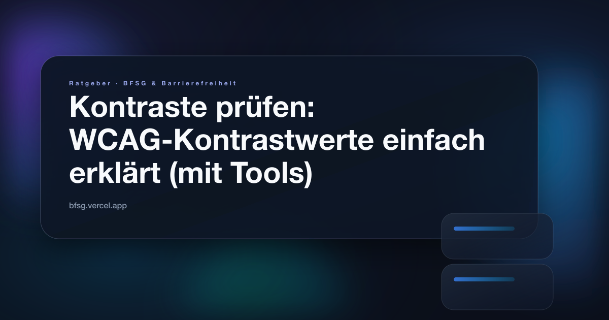 Illustration zum Ratgeber: Kontraste prüfen: WCAG-Kontrastwerte einfach erklärt (mit Tools)